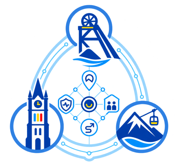 Logo-ul proiectului pentru municipalități inteligente de frontieră